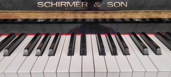 Gorgeous Ebony Schirmer &Amp; Son Studio Piano - Image 5 Gorgeous Ebony Schirmer &Amp; Son Studio Piano - Image 5