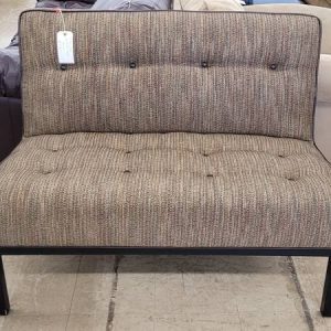 Attractive Upholstered Tweed Bench