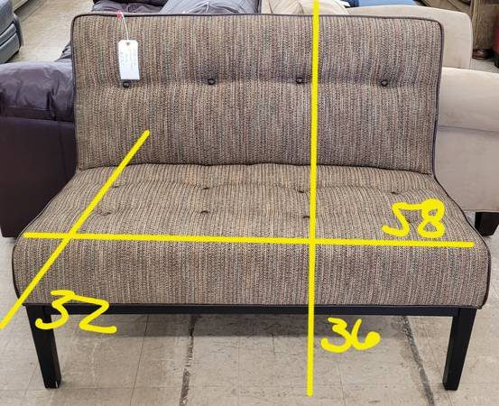 Attractive Upholstered Tweed Bench - Image 4 Attractive Upholstered Tweed Bench - Image 4