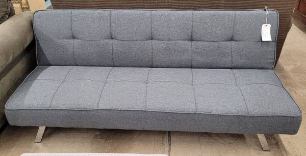 E-Z Fold Modern Grey Tweed Futon Couch E-Z Fold Modern Grey Tweed Futon Couch