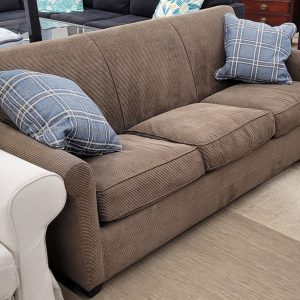 Chocolate Corduroy Crate & Barrel Couch
