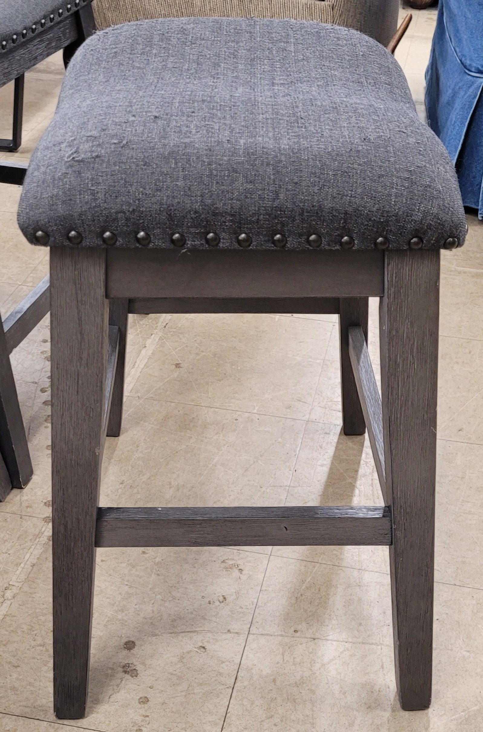 Grey Counter Height Stools Set Of 3 - Image 3 Grey Counter Height Stools Set Of 3 - Image 3
