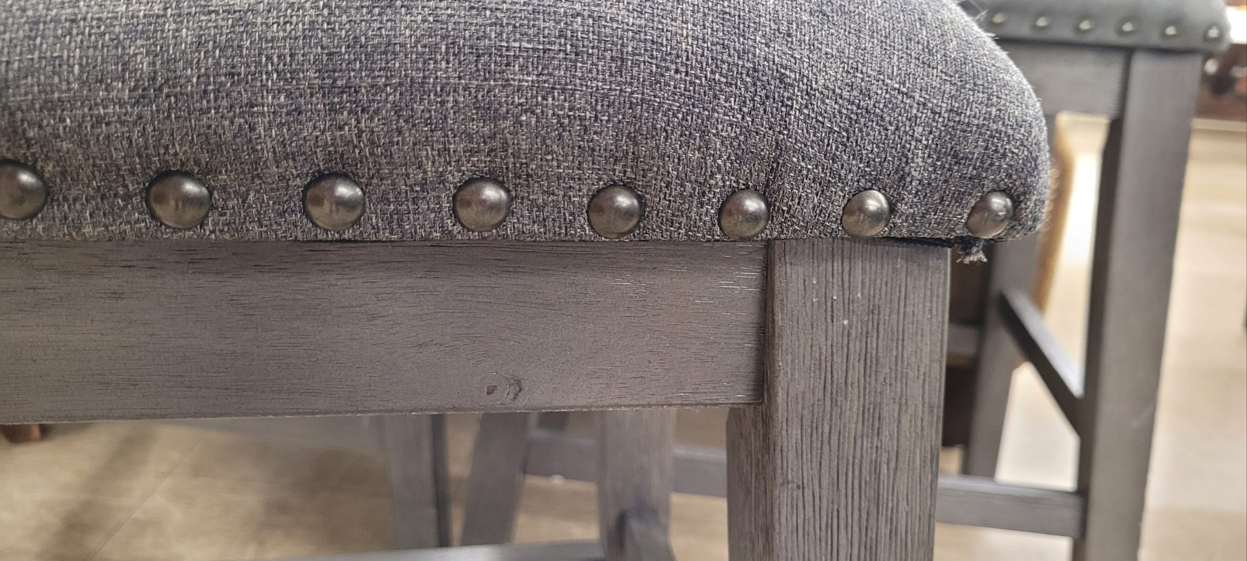 Grey Counter Height Stools Set Of 3 - Image 4 Grey Counter Height Stools Set Of 3 - Image 4