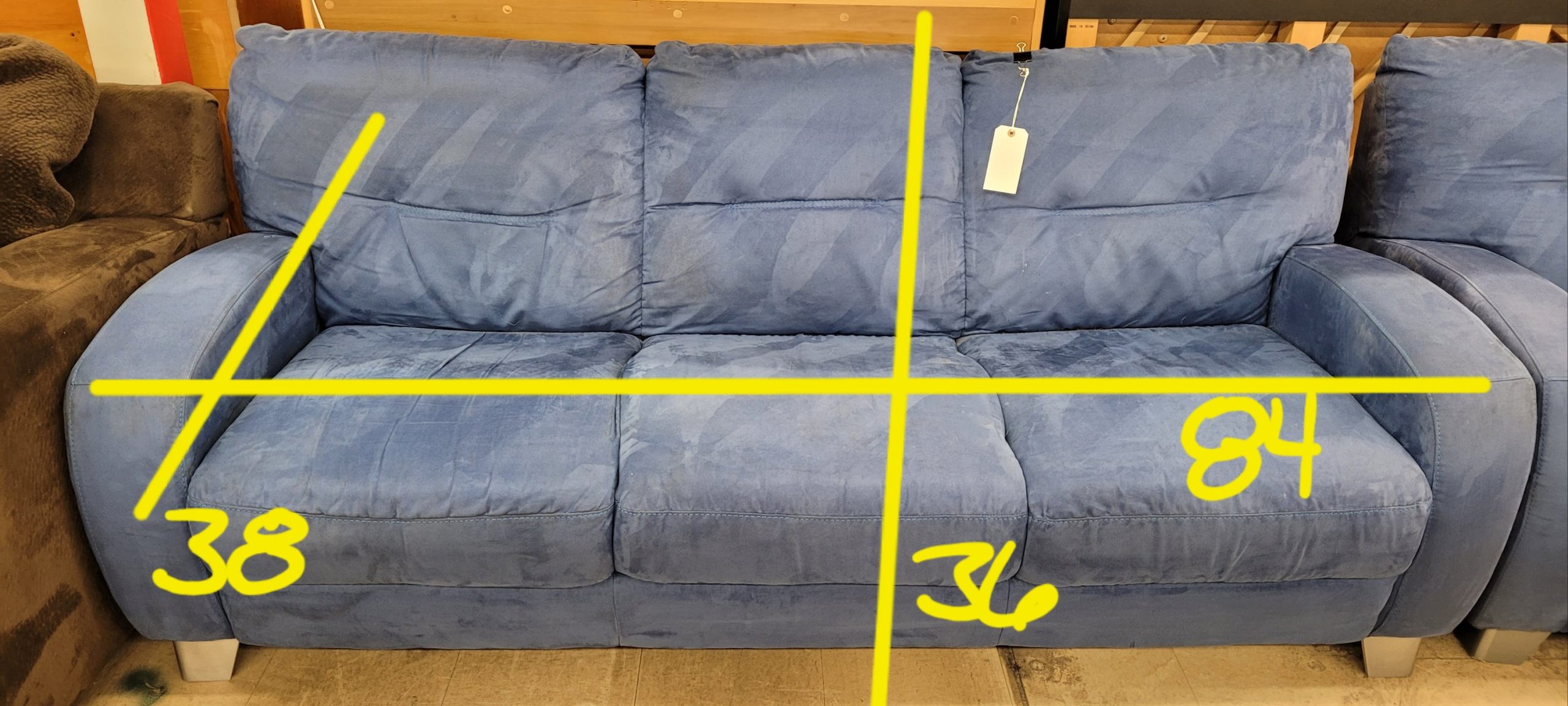 Sky Blue Couch/Chair/Ottoman By:deluca Italia - Image 9 Sky Blue Couch/Chair/Ottoman By:deluca Italia - Image 9