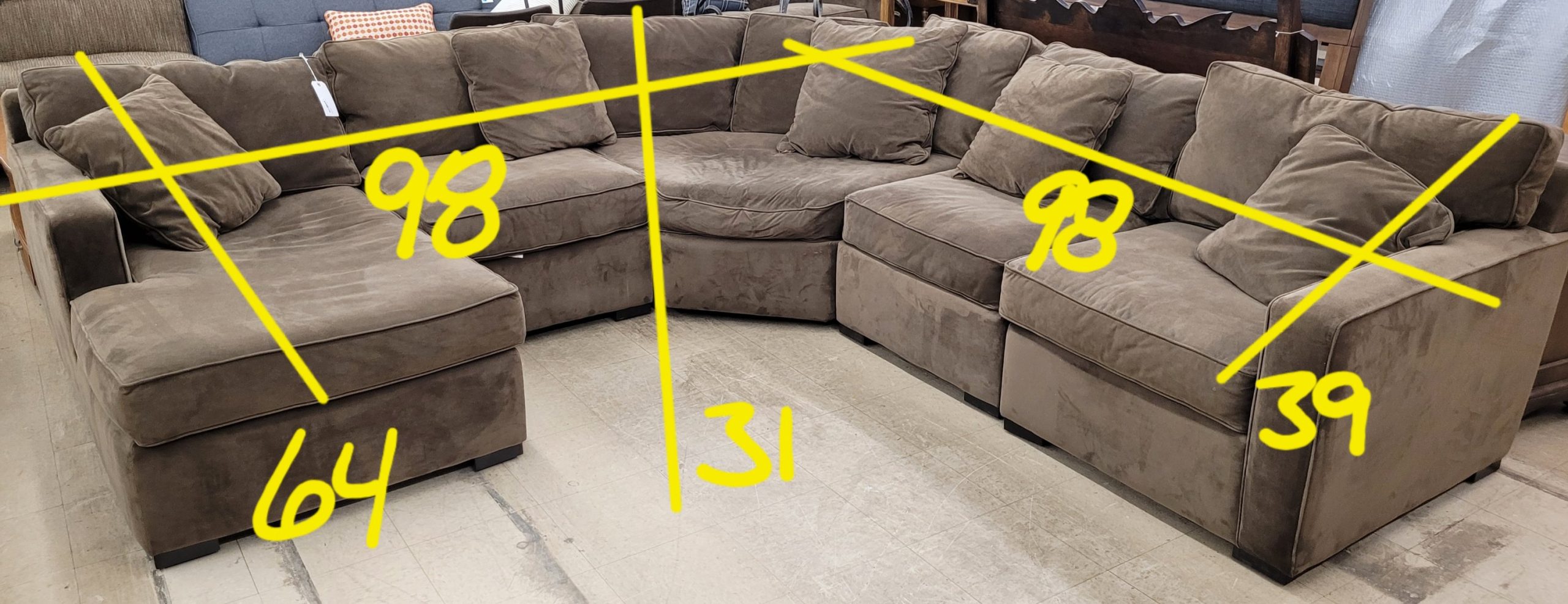 5Pc Sectional Couch W/Chaise Lounge - Image 4 5Pc Sectional Couch W/Chaise Lounge - Image 4