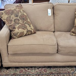 Tan La-Z-Boy Loveseat & Ottoman