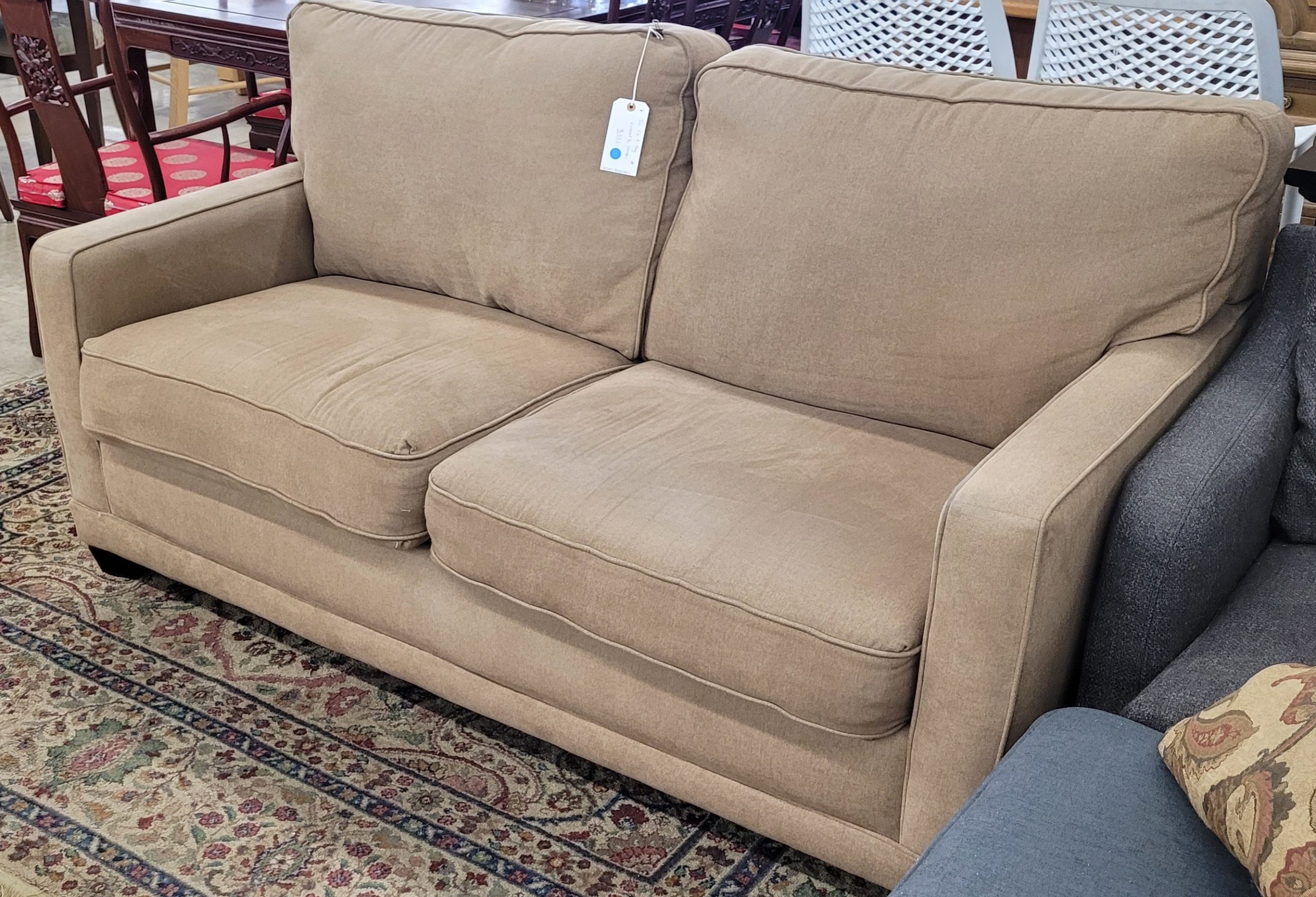 Tan La-Z-Boy Loveseat &Amp; Ottoman - Image 3 Tan La-Z-Boy Loveseat &Amp; Ottoman - Image 3