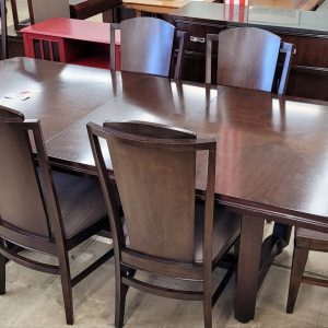 Stunning Dark Wood Dining Set