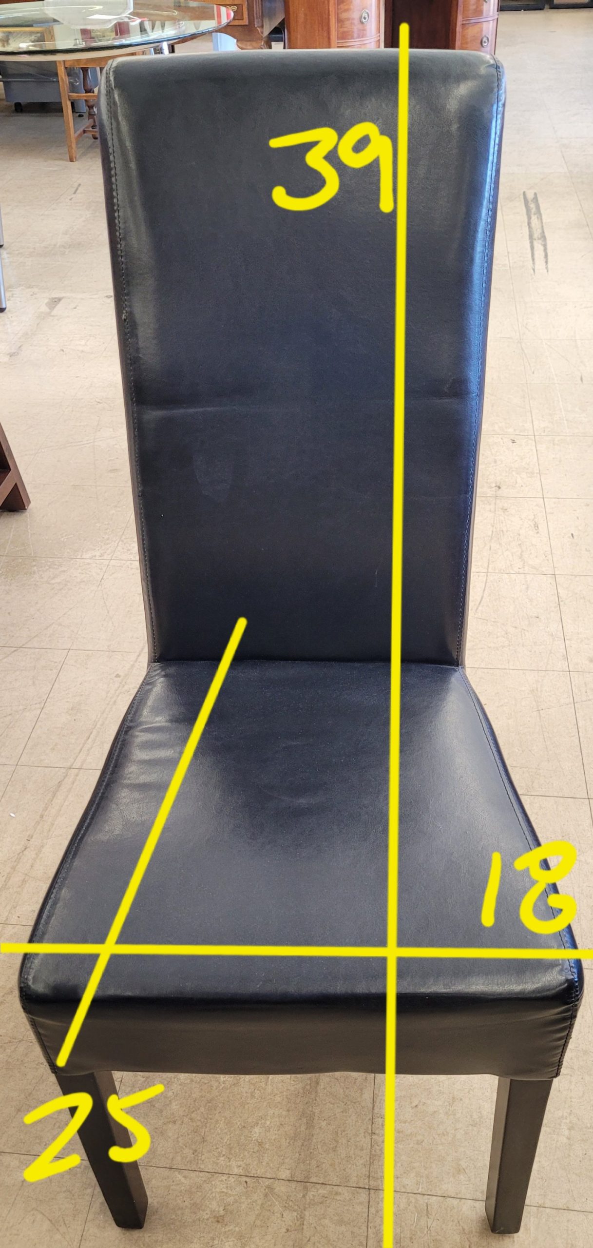 Modern Glass &Amp; Leather Dining Set - Image 5 Modern Glass &Amp; Leather Dining Set - Image 5